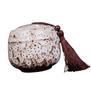 Bothyi - Contenedor De Comida De Bote De Té De Cerámica Con Tapa Hermética Puertos De Almacenamiento Tarros Blanco 10.5X10Cm500Ml