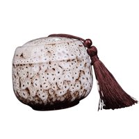 Bothyi - Contenedor De Comida De Bote De Té De Cerámica Con Tapa Hermética Puertos De Almacenamiento Tarros Blanco 10.5X10Cm500Ml