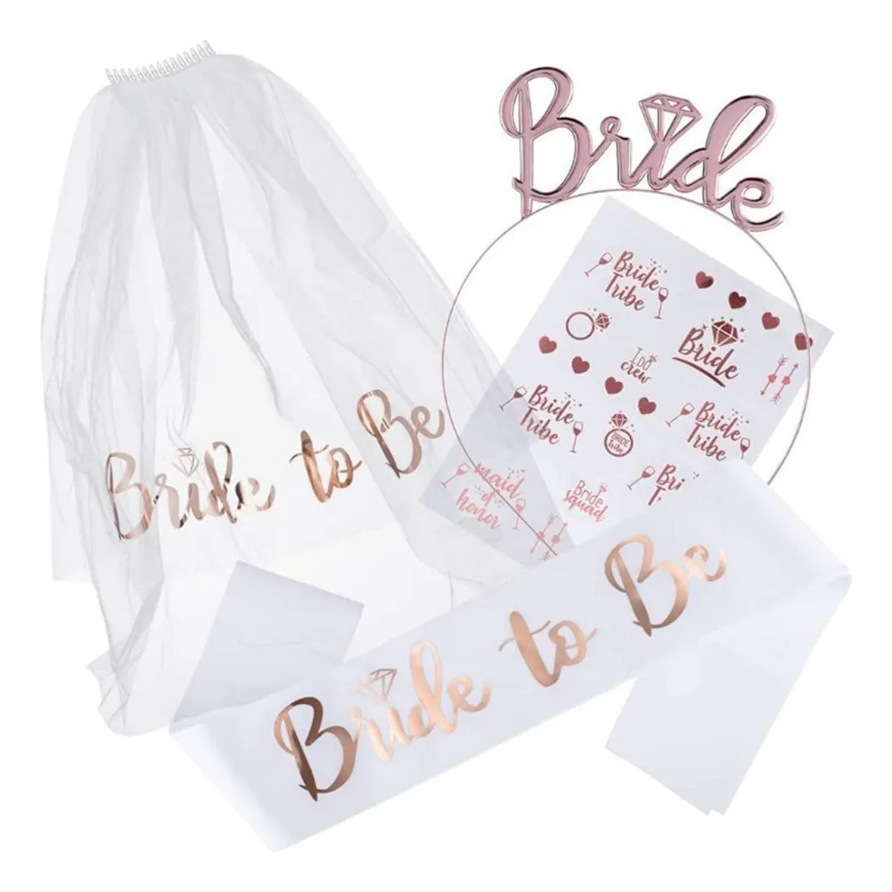 Genérica - Pack Cotillon Novia Bride Despedida De Soltera Velo
