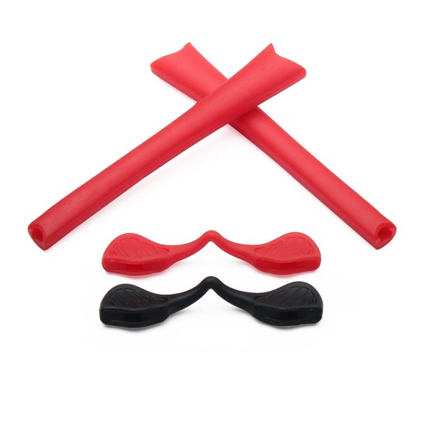 Kit de repuesto de almohadillas de oreja y nariz de goma para gafas Oakley Radar Path, rojo