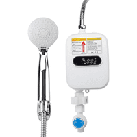 Tasbel - Ducha Eléctrica Calentador De Agua Termostático Std Blanco 3.5 Kw