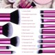 thumbnail image 5 of Brochas de Maquillaje BS-MALL 14 Piezas con Espejo LED y Luz – Color Púrpura, 5 of 6