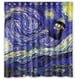 thumbnail image 1 of Cortina de ducha de Doctor Who Tardis Starry Night At Love, juego de cortina de baño con ganchos, tamaño 66 x 72 pulgadas, 1 of 3
