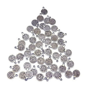 Genérico - Dije De Moneda De Flor De Talla Gitana Boho De 100 Piezas Para Colgante De Fabricación De Joyas