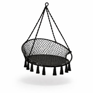 Genérica - Silla Columpio Colgante Natural Redondo Adulto 80X60X120