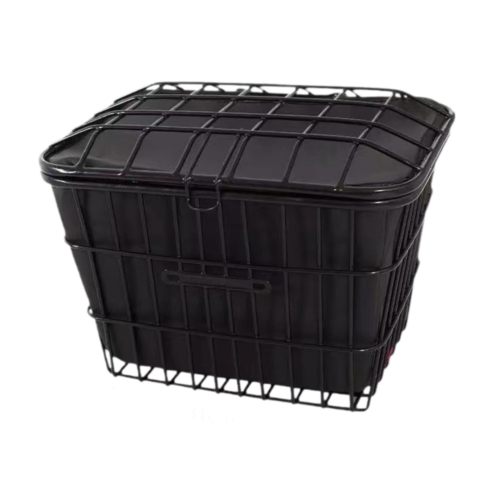 Ioensy - Cesta Para Bicicleta, Alforja Portátil Para Bicicleta, Cesta De Almacenamiento Para Bicicleta, Accesorios S Con Tapa Delantera