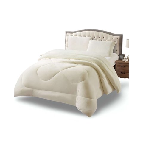 Imac Hogar - Cubrecama Plush Con Chiporro Acolchado Liso 2 Plazas