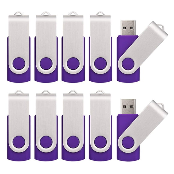 Unidad flash USB KALSAN de 8 GB, paquete de 10 unidades, bolígrafo USB 2.0, color morado