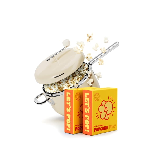 Máquina de palomitas POPSMITH para estufa, 6 litros, con 10 kits de acero inoxidable
