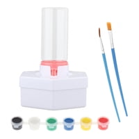 Bothyi - Limpiador De Pinceles De Pintura, Enjuagadores De Pinceles Para Pintura Al Óleo, Artistas Que Escriben Rosa, 2 Pinceles, 6 Pinturas