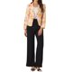 thumbnail image 2 of INSPIRE CHIC Blazer de regreso a clases para mujer, chaqueta de traje corta de verano, abierta al frente, beige con estampado floral naranja, talla XS, 2 of 6