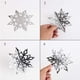 thumbnail image 3 of Guirnalda colgante CCINEE 3D con forma de copo de nieve plateado, 12 unidades, Navidad, 3 of 7