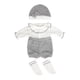thumbnail image 3 of Accesorios De Ropa De Muñeca Bebé Con Sombrero Favor De Fiesta Para Juego Regalo Juego De Rol Gris, 3 of 5
