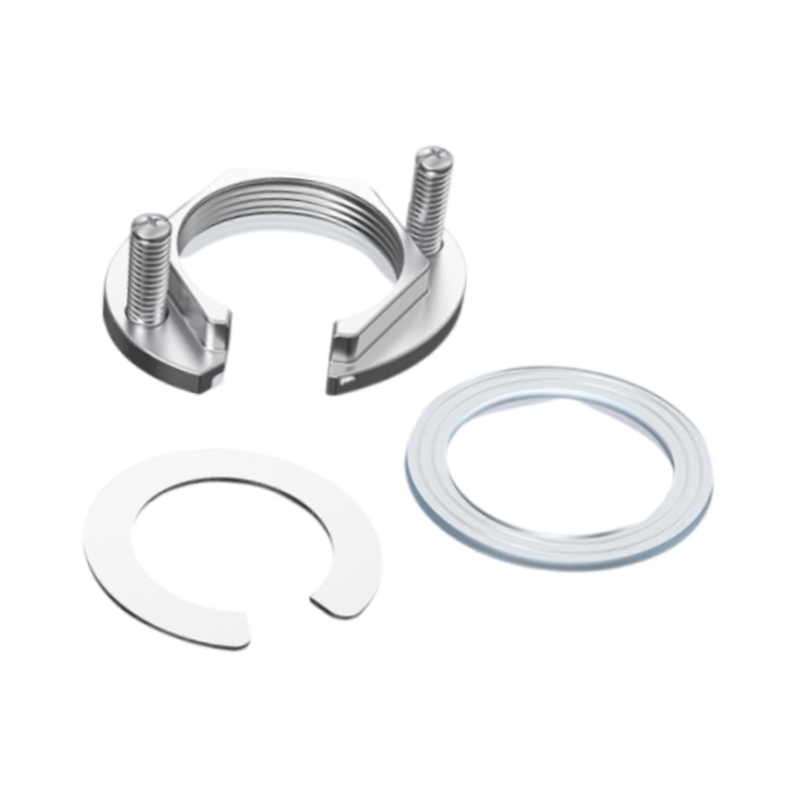 Magideal - Juego De Tuercas De Fijación Para Grifo De Cocina Tipo C, Fijador Para Grifo De Agua Fría Y Caliente, Fácil Instalación, Piezas De Repuesto Versátiles Acero Inoxidable