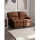 thumbnail image 2 of Bergere Perugia Reclinable 2 Cuerpos Tela Velvet Chocolate, 2 of 7