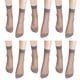 thumbnail image 1 of 12 pares de calcetines tobilleros transparentes para mujer, color piel, ultrafinos, frescos y de seda transparente., 1 of 5