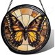 thumbnail image 1 of Colgante ventana vitral flor colibrí retro 25cm pájaro atrapasol Día Madre cumpleaños regalo abuela mujeres amantes aves, 1 of 7