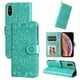 thumbnail image 4 of Funda tipo cartera FOXDOCK para iPhone X/Xs , diseño girasol en relieve, cuero PU, cierre magnético, soporte y tarjetero, 4 of 5