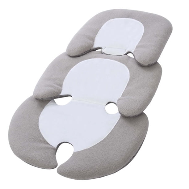 Cojín Para Cochecito De Bebé, Alfombrilla Para Cochecito, Almohadillas Para Asiento, Alfombrilla Para Carrito, Gris Y Blanco