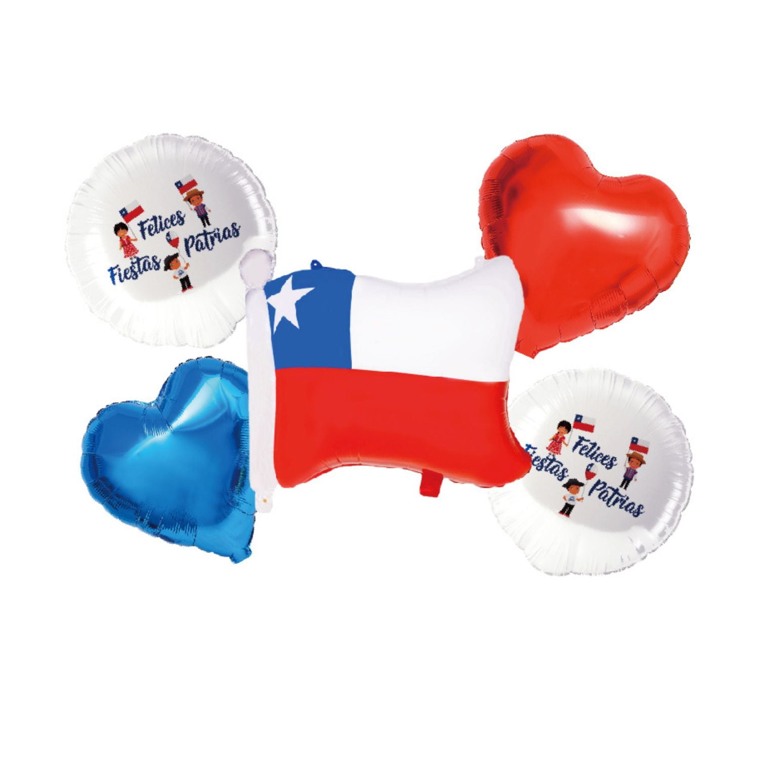 Genérico - Set De Globos Metalizados Diseño Fiestas Patrias 5 Pzas