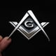 thumbnail image 3 of Emblema para coche CREATRILL, 2 unidades, 2,75 cm, cromado, masónico, 3 of 7