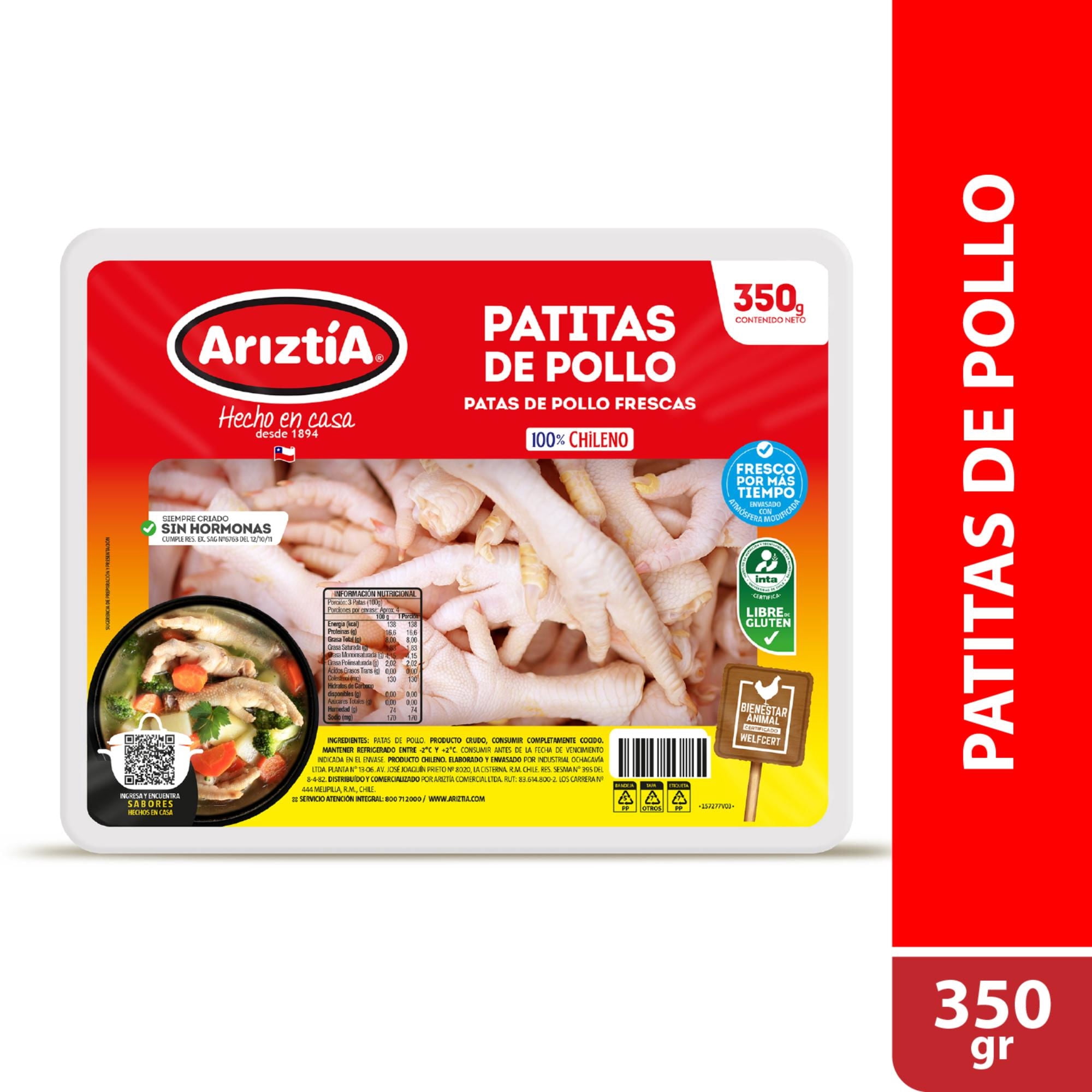 Patas De Pollo 350 g Ariztia
