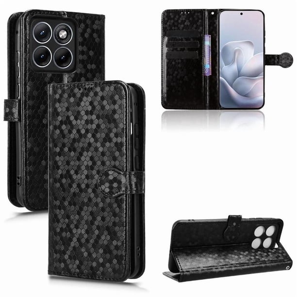 Funda Cartera Lunares Motorola Edge 70 Fusion con Tarjetero, Correa y Soporte Negro