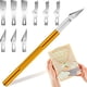 thumbnail image 1 of 1pc Craft Knife With 9PCS Exacto Knife Blades Refills (#11, 16, 17), Exacto Knife And Extra Blades For Beginners, Precision Hobby Knife For Carving Fondant, Scrapbooking, Stencils, 1 of 5