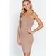 thumbnail image 4 of Vestido Mini de Canalé Grueso Color Caqui Arena S, 4 of 4