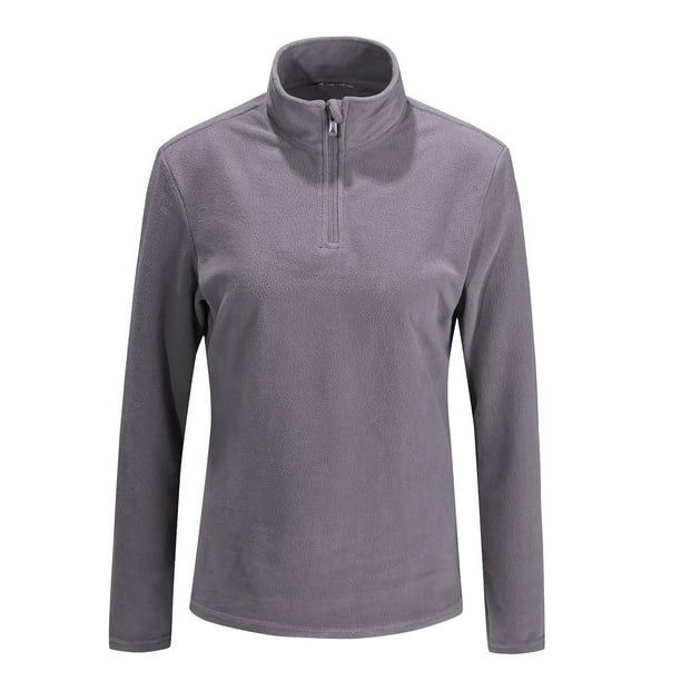 Polera Ii Capa Micropolar Liso Medio Cierre Mujer