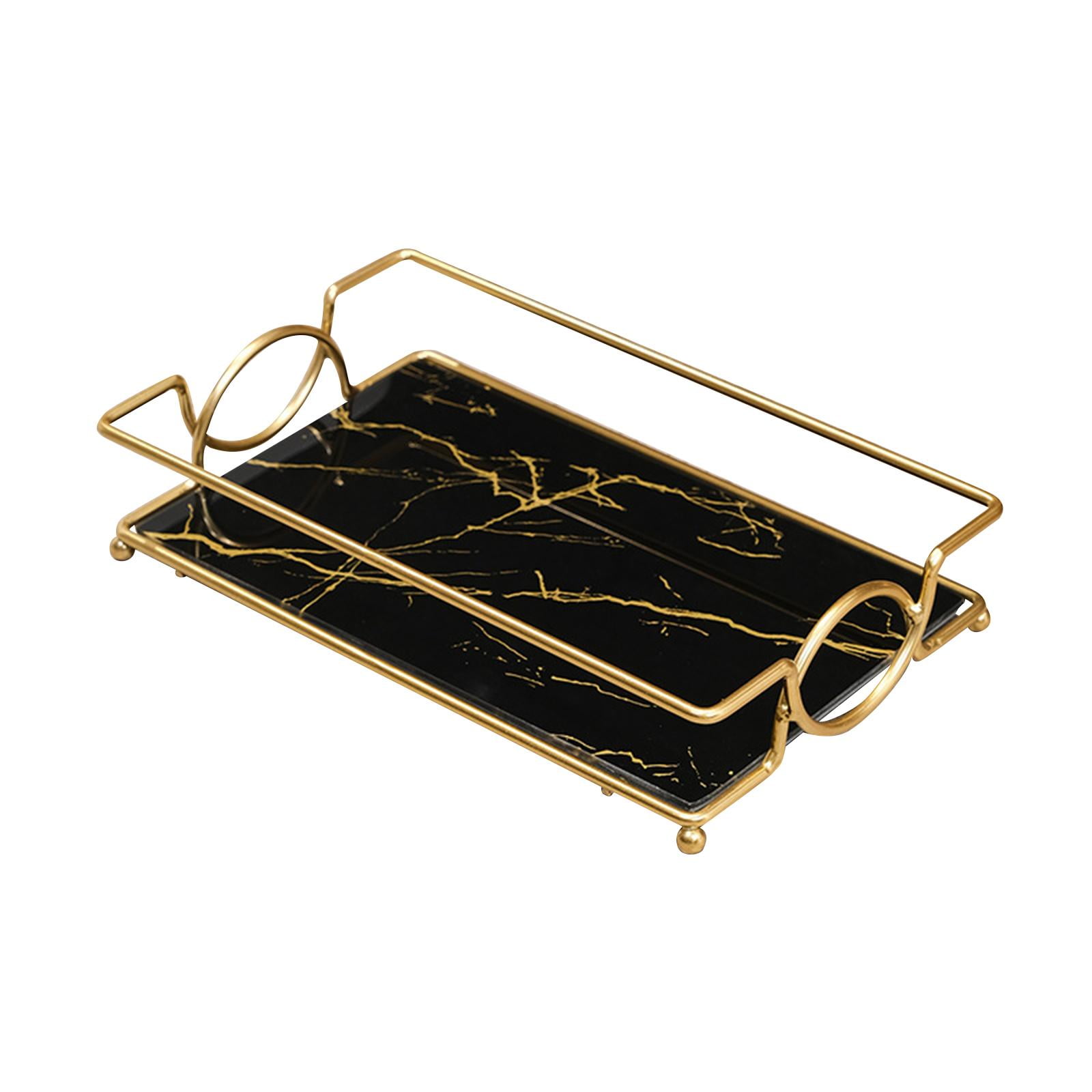 Bothyi - Bandeja De Tocador De Baño Organizador De Maquillaje De Plato De Joyería Para Tocador S Negro