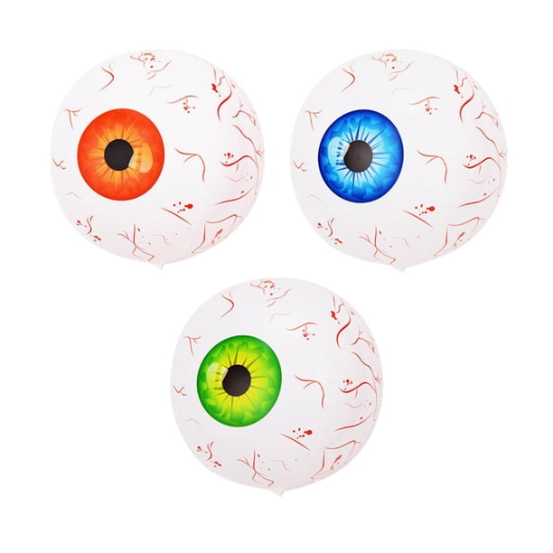 Globo Ocular Inflable De Halloween Decoraciones Horror 55 Cm Para Jardín Patio Al Aire Libre 3 Piezas