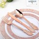 thumbnail image 4 of Juego de cubiertos de plástico WDF Rose Gold 300 piezas para bodas, 4 of 5