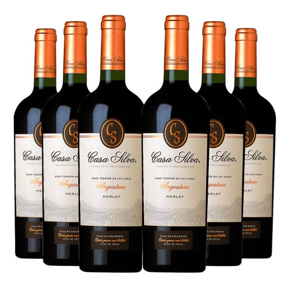 6 Vinos Gran Terroirs Merlot, 750 Ml, 14%