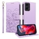 thumbnail image 2 of Funda Cartera para Motorola Moto E14 Perro Cachorro Grabado con Tarjetas Soporte Correa Morado, 2 of 6
