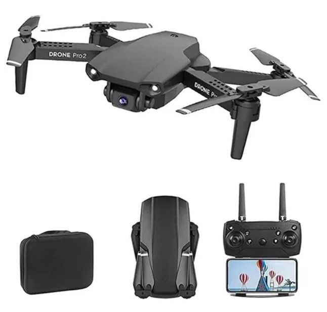 Genérico - Dron Con Doble Cámara Ajustable Fpv Plegable Negro