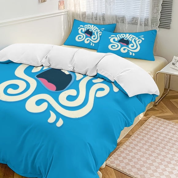 Sadness Inside Out Comforter Set Soft 3 Pcs Twin Bedding Sets Thicken for All Season