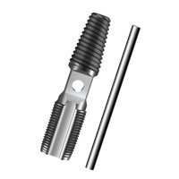 Ioensy - Herramienta De Extracción De Extractor De Tornillo Roto De Tubería De Agua De Grifo De Cabeza Doble 15 Mm