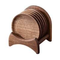 Magideal - Posavasos De Madera Con Soporte Para Bebidas, Posavasos Para Taza De Café O Té, Utensilio De Cocina, Posavasos De Mesa Para Vajilla Y Congelador, 6 Ud