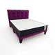thumbnail image 1 of Cama europea 2 plazas + Colchon con respaldo y bases divididas Lino Morado, 1 of 4