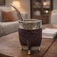 thumbnail image 3 of Mate Imperial Borravino de Calabaza Cuero Labrado con Alpaca cafe Escudo, 3 of 5