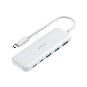 Hub Usb-C Anker 332 5 En 1 Con Hdmi 4K Para Macbook Pro, Color Blanco