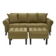 thumbnail image 1 of Sofa Lua 3C + 2 Pouf Felpa 20 Verde Musgo, 1 of 6