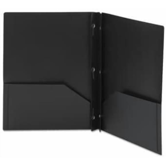 Carpeta de archivo Aurora2018 de plástico negro, 2 bolsillos