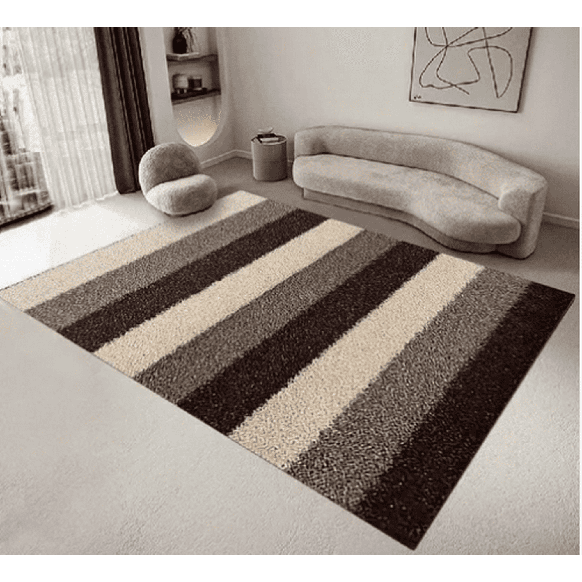 Tecnocasa - Alfombra Lisa Con Diseño En 3d 200x240cm