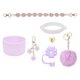 thumbnail image 5 of Juego De Accesorios Para Tazas, Bonitos Llaveros Con Dijes Para Actividades Al Aire Libre, Bolsos De Viaje, Morado, 5 of 5