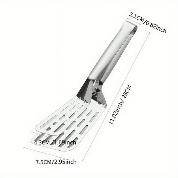 1pc, Stainless Steel Frying Shovel, Multi-functional Pancake Clip, High Temperature Resistant Steak Clip, Kitchen Anti-scalding Thickened Household Frying Shovel, Kitchen Tools, Kitchen Accessories, K