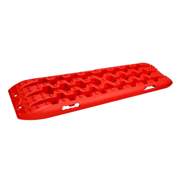 Pista de recuperación portátil Arena para nieve Placa antideslizante Rueda Neumático Escalera Neumático Agarre Recuperación Tracción para SUV Terrenos Rojo