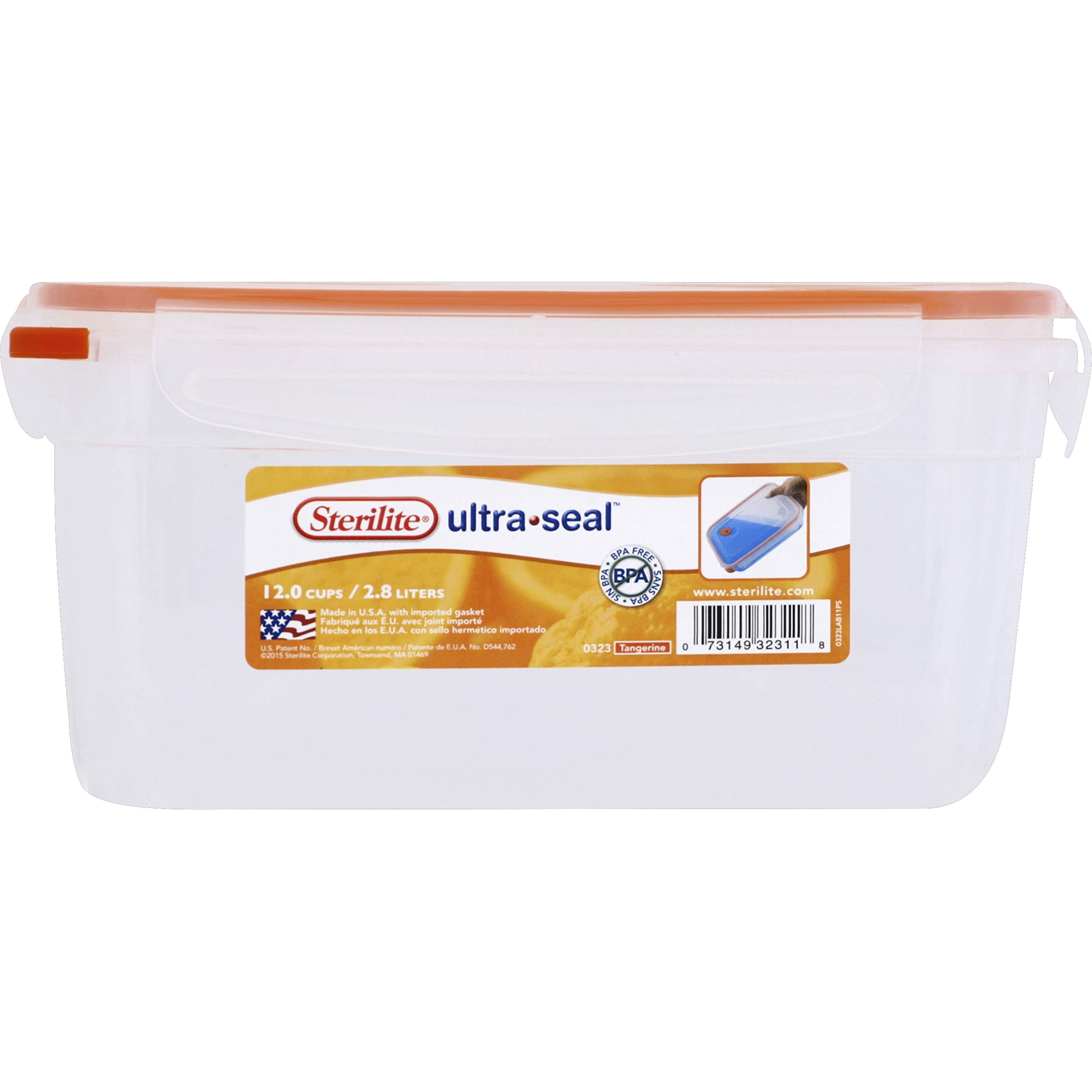 Recipiente Para Alimentos Sterilite Ultra-seal De 2.8 L, Rectangular