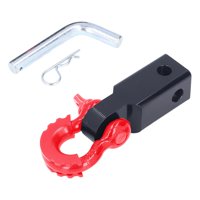 Magideal - Receptor De Enganche De Grillete Con Pasador De Enganche Piezas De Repuesto Fáciles De Usar Conector De Accesorios De Servicio Pesado Kits De Remolque Rojo